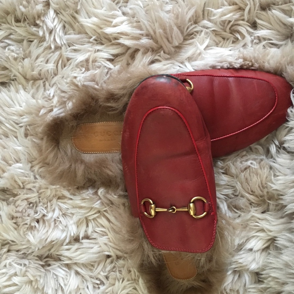 💃🏻 🤝Swapped❗️🤝💃🏻 Gucci Princetown fur slides - Picture 6 of 8